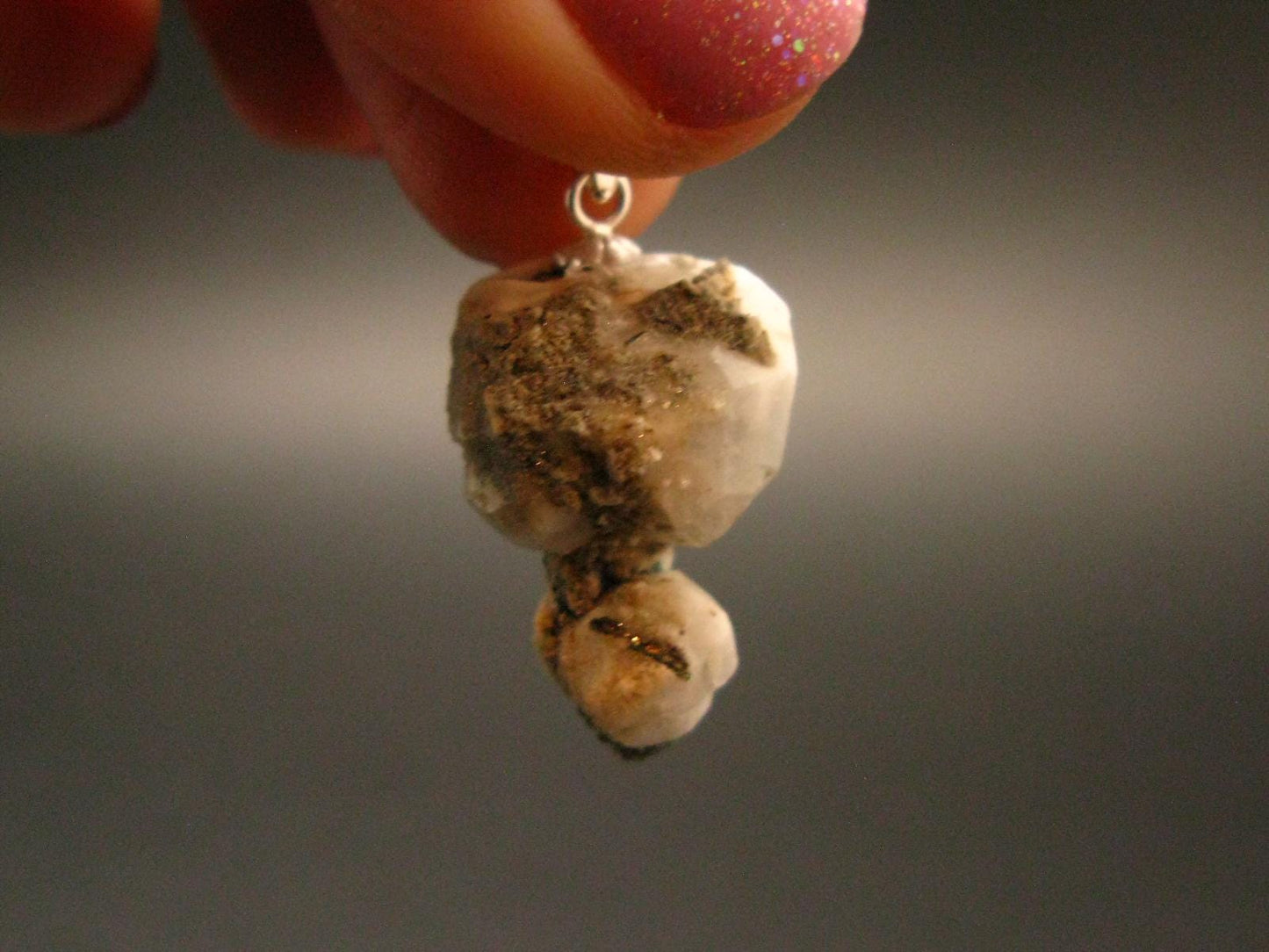 Large Perfect Analcime Silver Pendant from Canada - 1.1" - 3.96 Grams