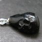 Tibetan Black Tektite Silver Pendant From Tibet - 1.1" - 3.20 Grams
