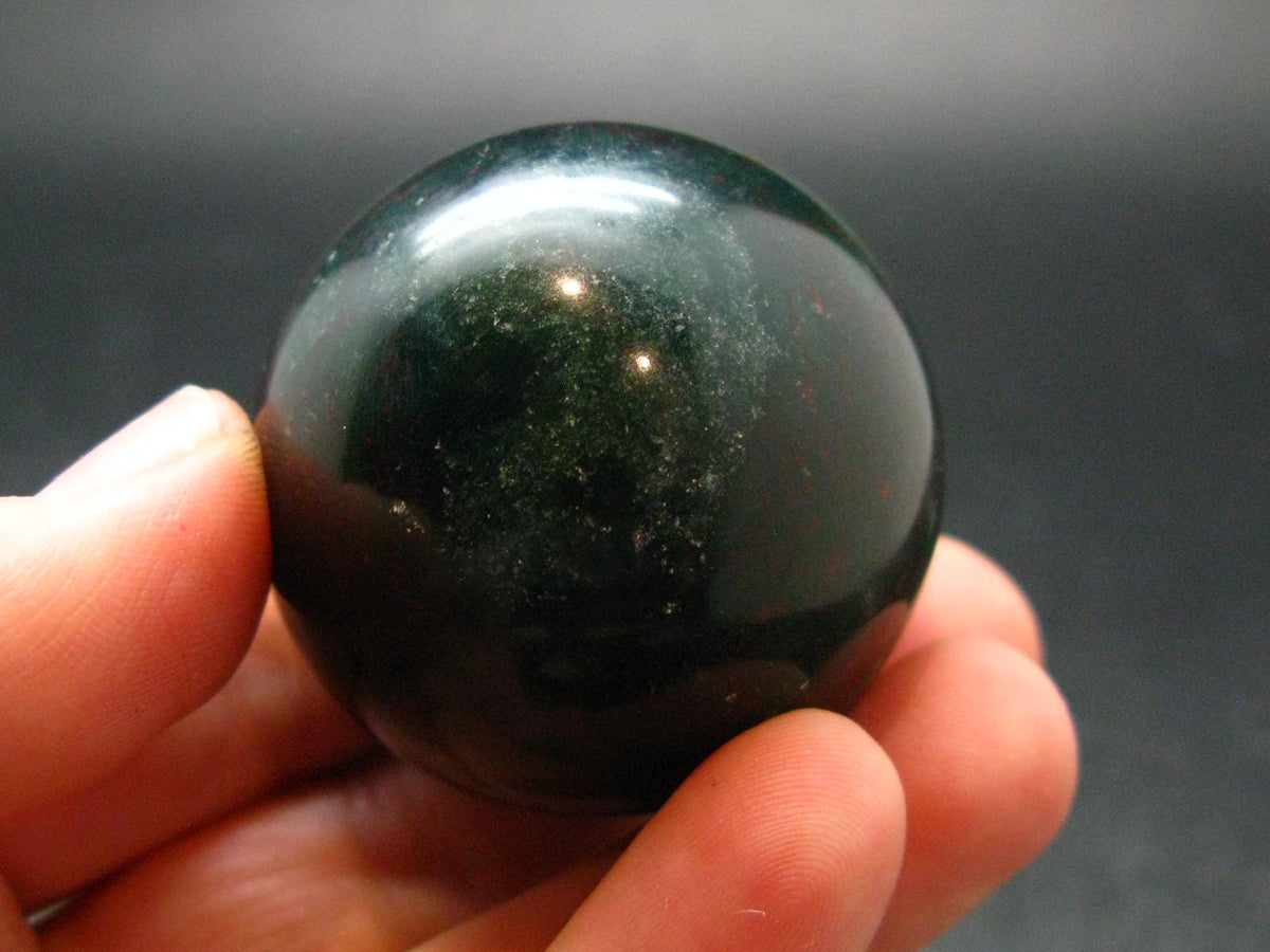 Bloodstone Sphere From India - 1.5" - 76.08 Grams