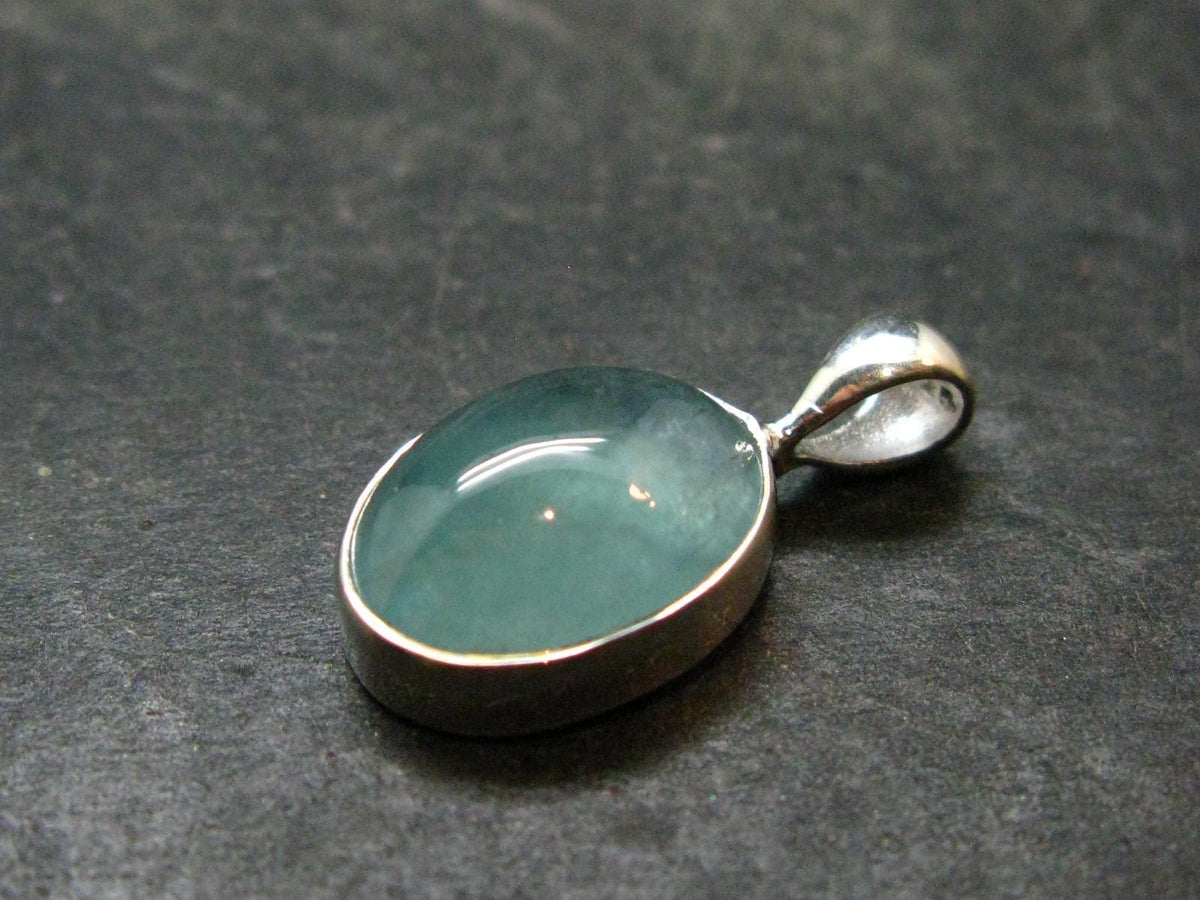 Extremely Rare Grandidierite Silver Pendant From Madagascar - 0.8" - 1.62 Grams