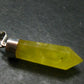 Rare Yellow Brucite Crystal Silver Pendant From Pakistan - 1.7" - 3.62 Grams