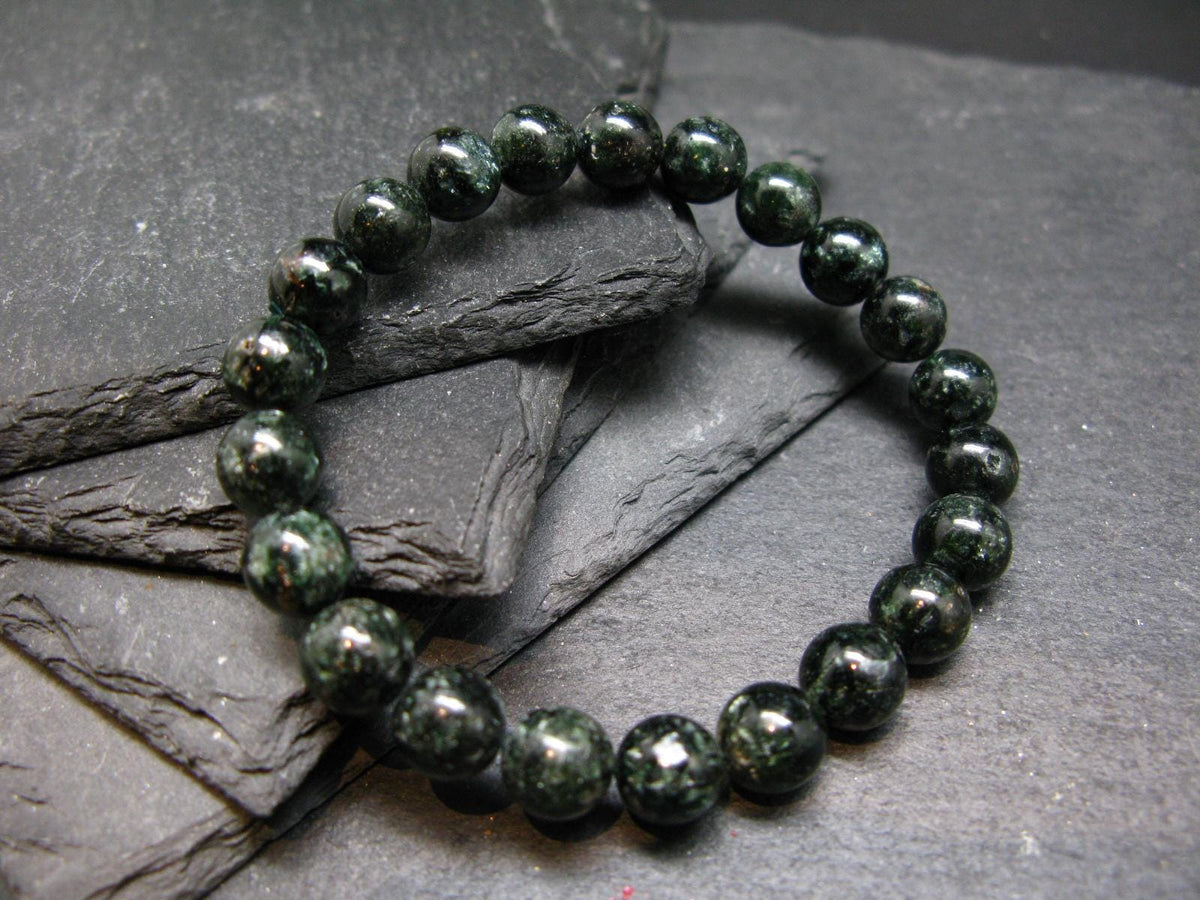 Seraphinite Clinochlore Genuine Bracelet ~ 7 Inches ~ 8mm Round Beads