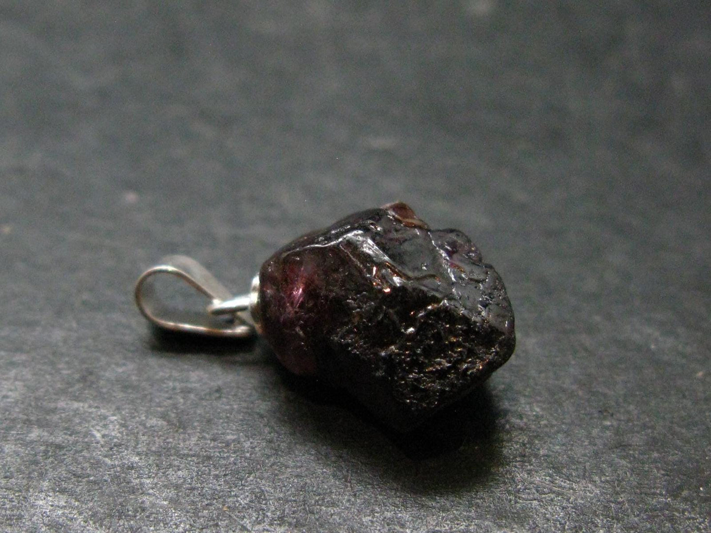 Rare Zircon Crystal Silver Pendant From Tanzania - 0.7" - 2.04 Grams