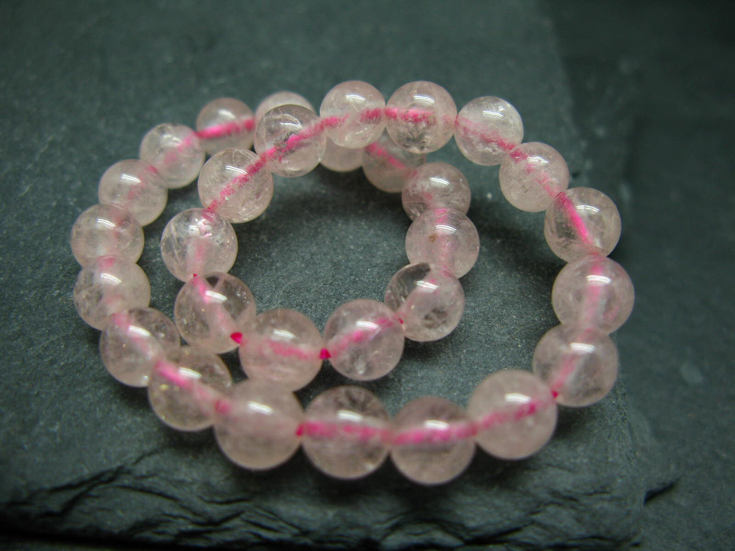 Morganite Genuine Bracelet ~ 7 Inches ~ 6mm Round Beads