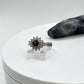 Blue Sapphire Halo Ring: Sterling Silver September Birthstone, Size 6