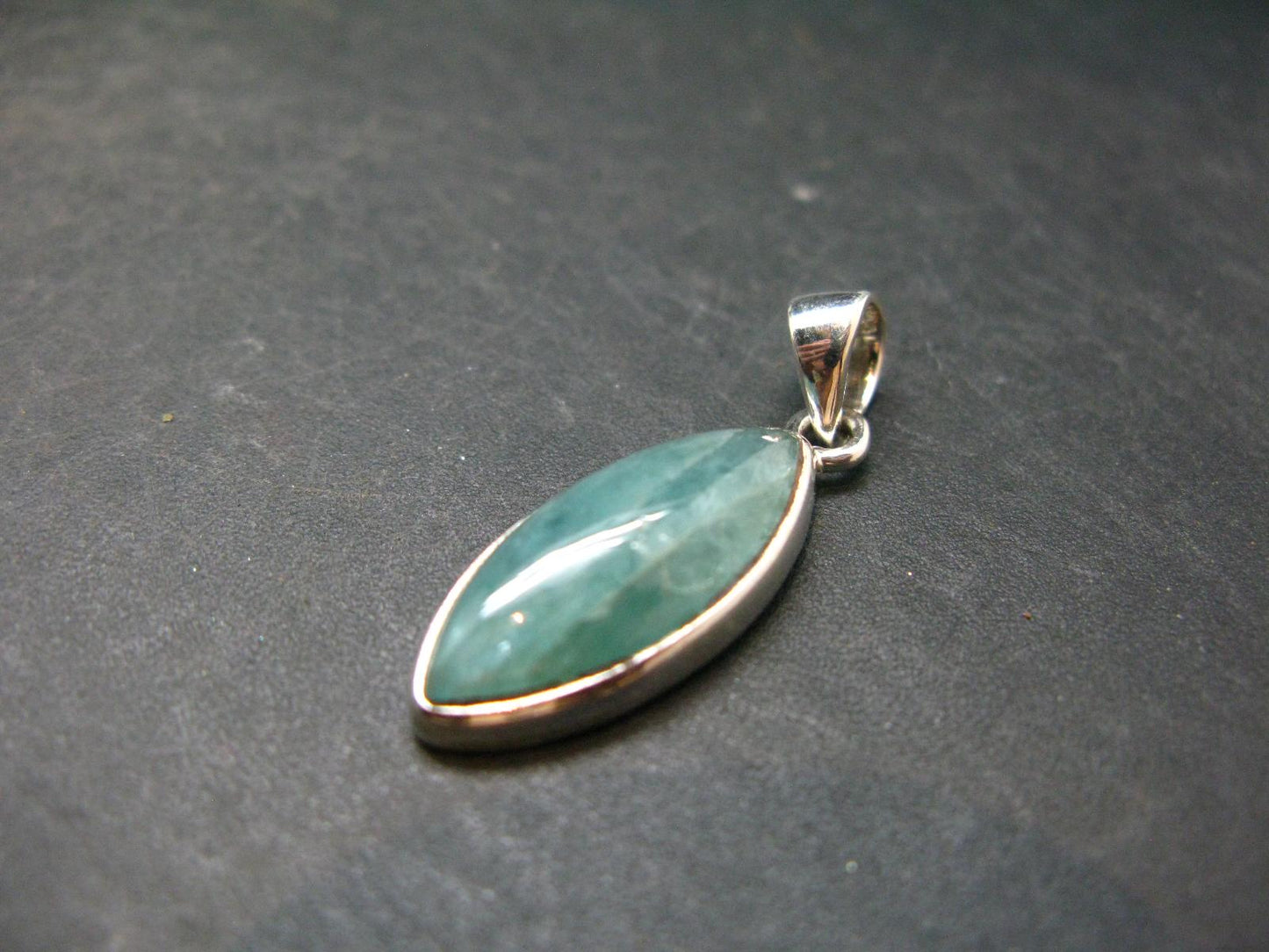 Extremely Rare Grandidierite Silver Pendant From Madagascar - 1.3" - 4.0 Grams