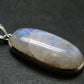 Natural Glow From Inside Moonstone 925 Silver Pendant - 1.8" - 8.82 Grams