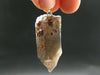 Spessartine Garnet On Smoky Quartz Crystal Silver Pendant From China - 1.9" - 17.91 Grams