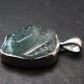 Blue Zircon Gem Crystal Silver Pendant From Cambodia - 0.9" - 3.31 Grams