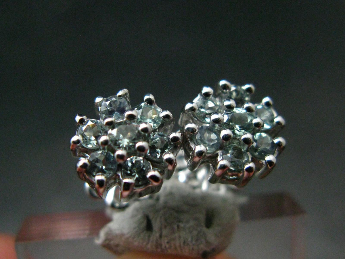Alexandrite Gem Silver Stud Earrings From Russia - 2.55 Grams