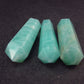 Amazon Stone!! Lot of 3 Natural Amazonite (green microcline) Pencil Point Pendants