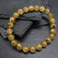 Rutilated Quartz (Rutile & Hematite) Genuine Bracelet ~ 7 Inches ~ 8mm Round Beads