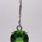 Green Helenite Cushion Cut Earrings – Sterling Silver Gemstone Dangle Earrings