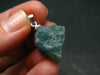 Extremely Rare Rough Grandidierite Silver Pendant From Madagascar - 1.2" - 3.83 Grams