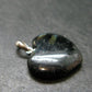 Silver Nuumite Nuummite Heart Pendant From Greenland - 1.0" - 3.58 Grams
