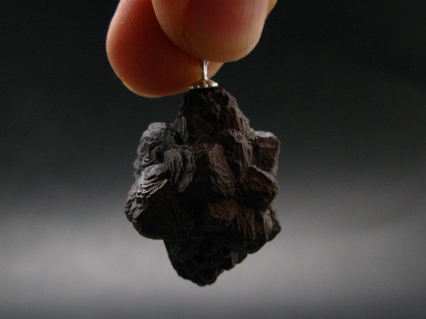 Very Rare Z-Stone (Limonite after Marcasite) Silver Pendant from Sahara Dessert, Egypt - 1.4" - 15.33 Grams