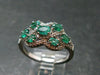 Emerald Faceted Silver Ring from Colombia - 4.21 Grams Total - Size 9.5
