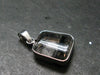 Large Tourmalinated Quartz Crystal Silver Plated Pendant From Brazil - 1.1" - 4.14 Grams
