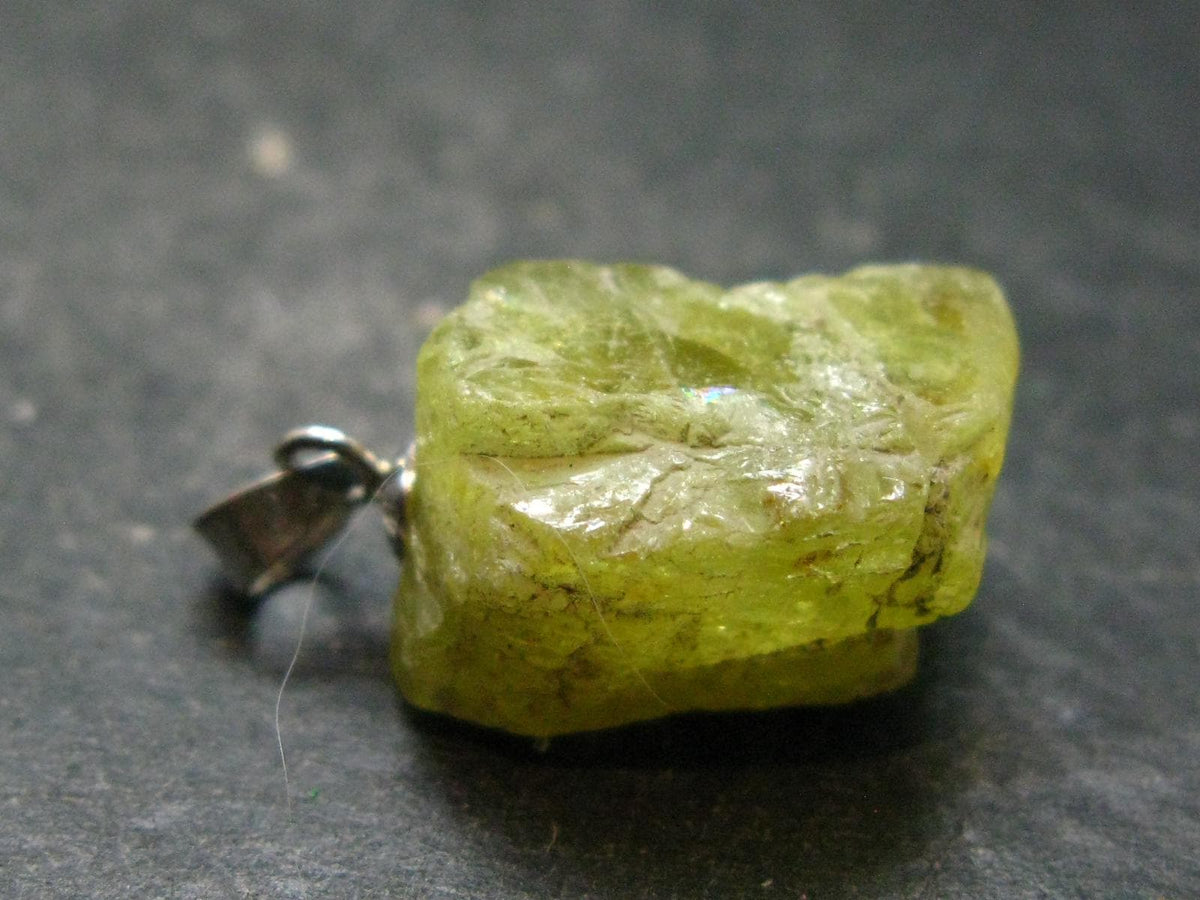Chrysoberyl Crystal Silver Pendant From Brazil - 4.51 Grams