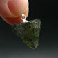Moldavite Tektite Silver Pendant from Czech Republic - 0.8" - 1.58 Grams