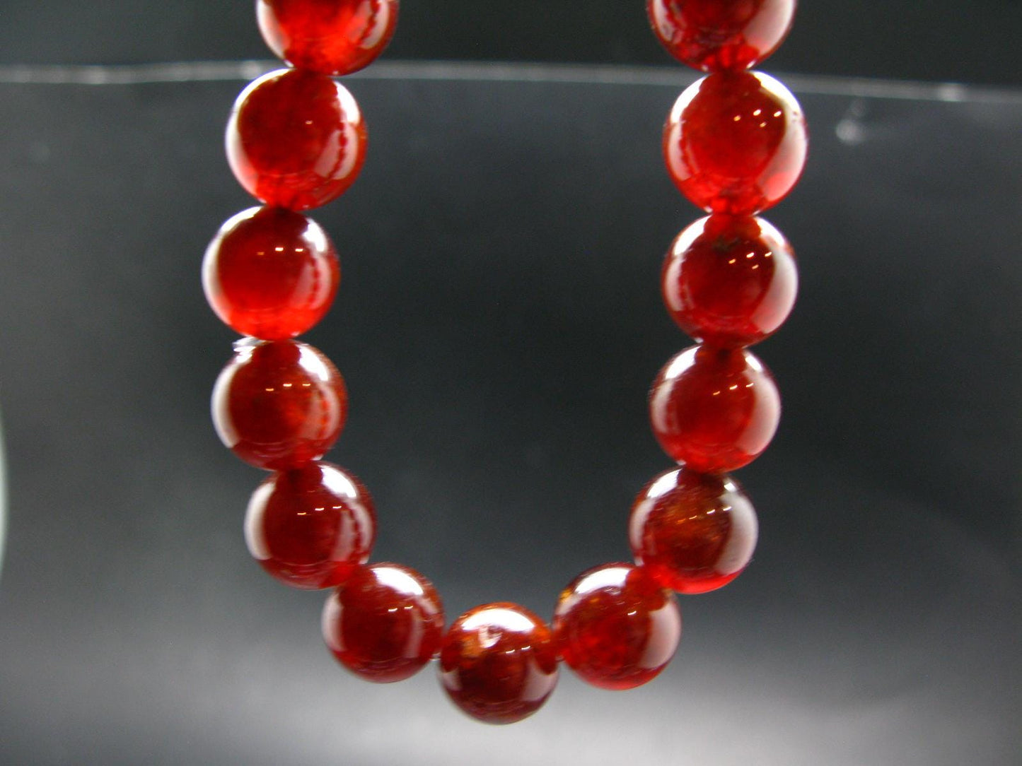 Garnet Hessonite Genuine Bracelet ~ 7 Inches ~ 12mm Round Beads