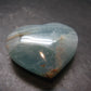 Nice Lemurian Aquatine Blue Calcite Heart From Argentina - 1.6" - 53.91 Grams