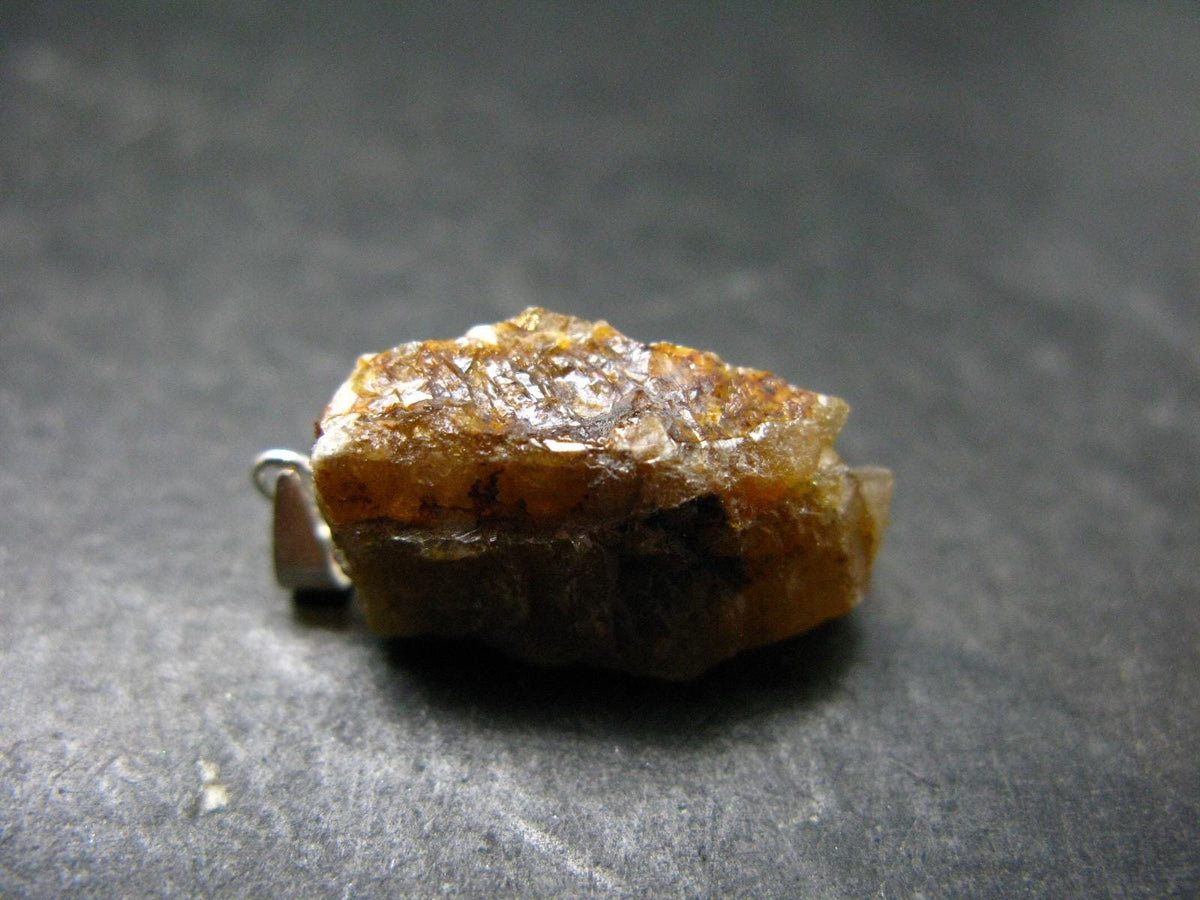 Rare Herderite Crystal Silver Pendant from Brazil - 1.1" - 3.0 Grams