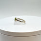 Beaded Peridot Ring | Natural Green Peridot in Sterling Silver | August Birthstone Jewelry - Size 8