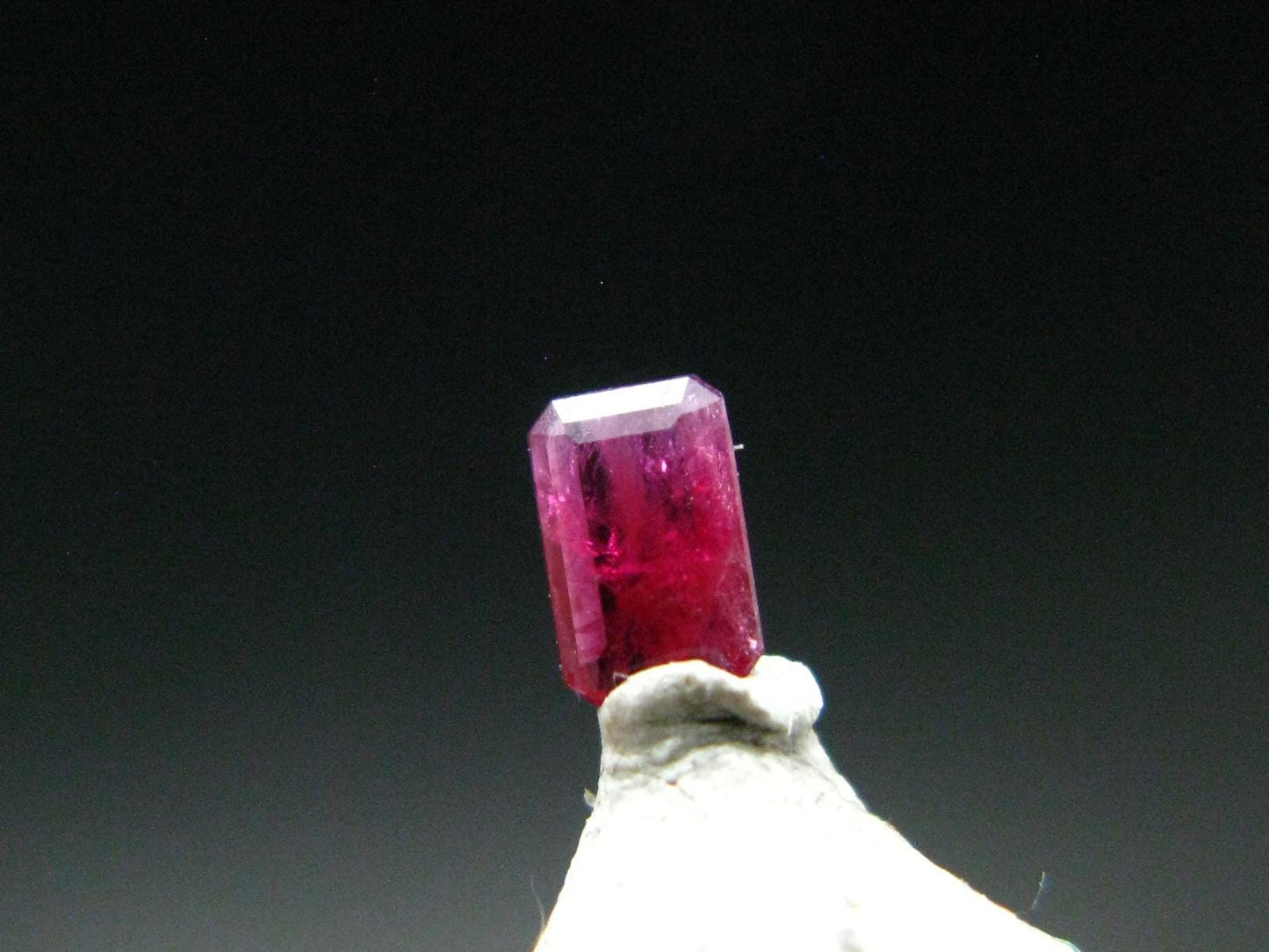 Beautiful Rare Gem Bixbite Red Beryl Emerald Cut Stone From Utah USA - 0.13 Carats - 3.9x2.5mm