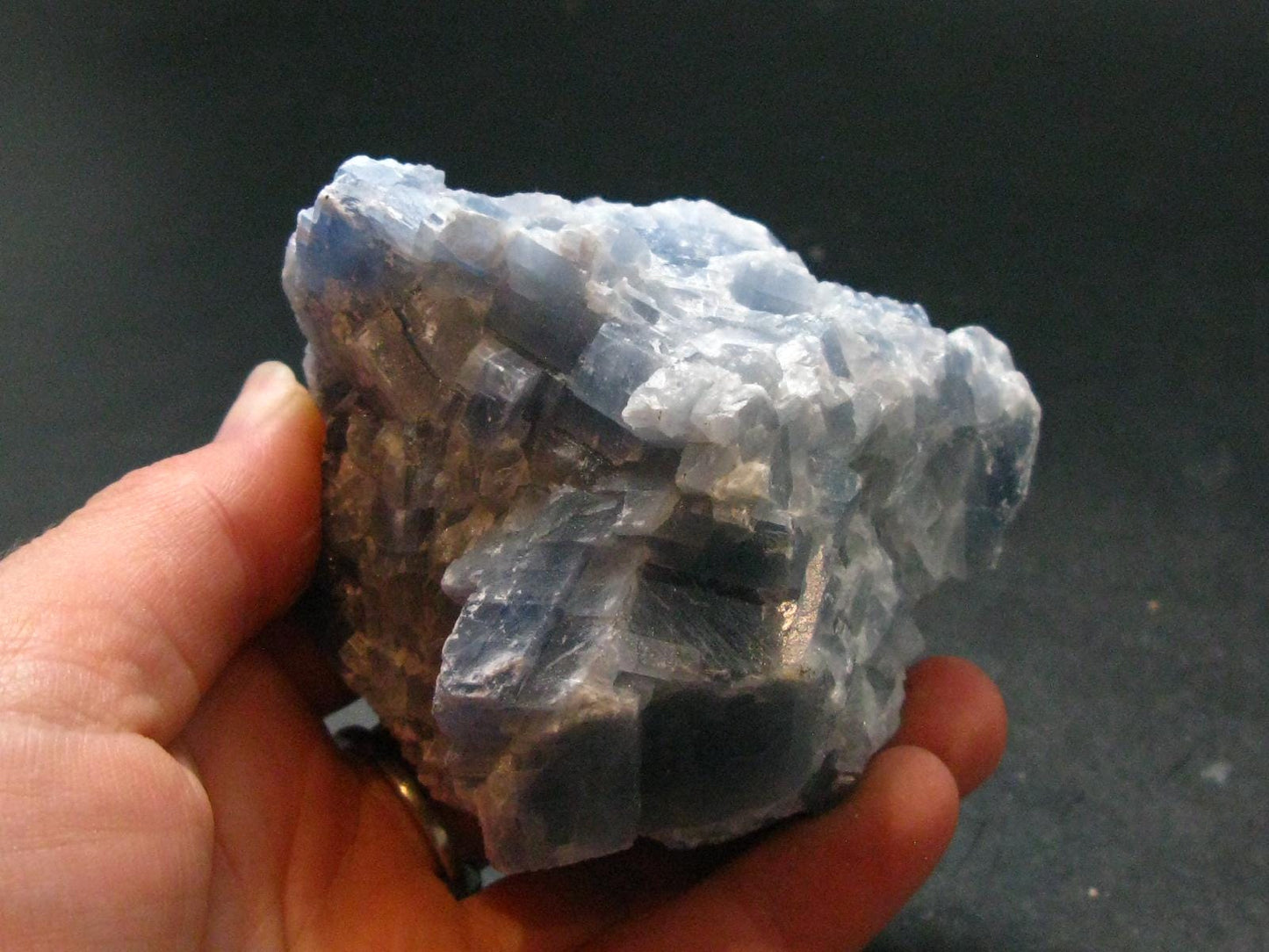 Blue Calcite Crystal from Mexico - 241.48 Grams - 2.8"