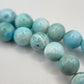 Natural Larimar Necklace Blue Gemstone Beaded Jewelry Caribbean Stone Necklace Gift