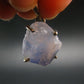 Dumortierite In Terminated Quartz Crystal Silver Pendant From Brazil - 1.0" - 4.81 Grams