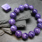 AAA Grade Charoite Genuine Bracelet ~ 7 Inches ~ 13mm Round Beads