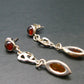 Nature’s Time Capsule!! Natural Cognac Color Baltic Amber 925 Silver Stud Earrings