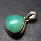 Rich Green Chrysoprase Silver Pendant From Australia - 0.9" - 4.35 Grams