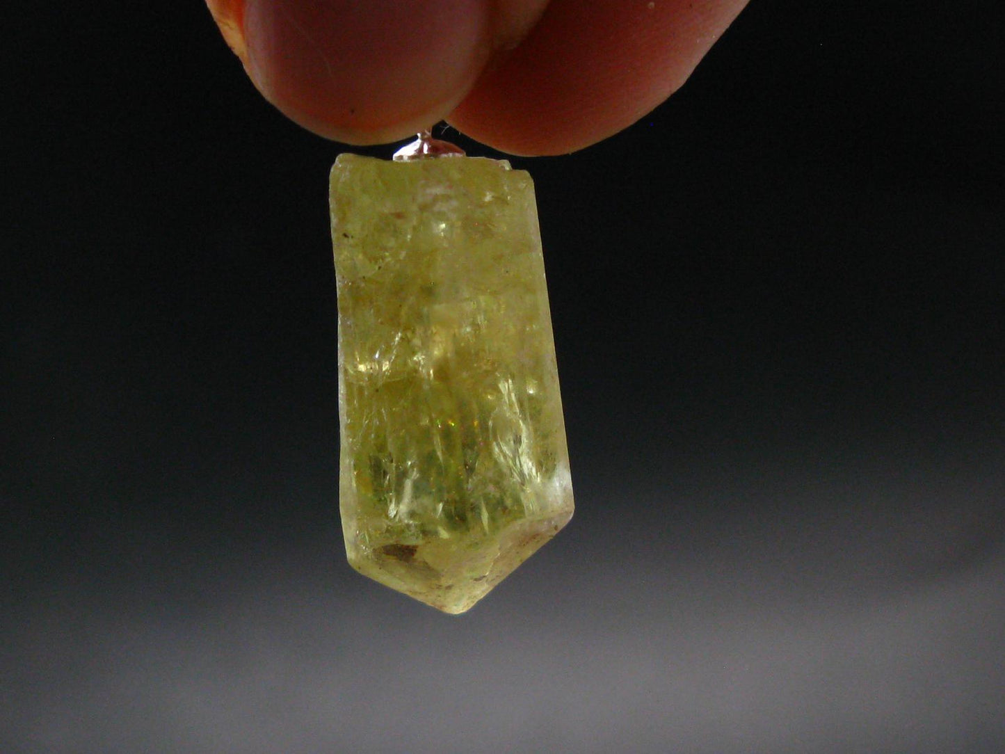 Large Gold Apatite Tumbled Pendant from Mexico - 7.72 Grams - 1.2"