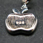 4.56 Billion Years Old Meteorite!!. Muonionalusta Meteorite Apple Silver Pendant from Sweden - 0.8"
