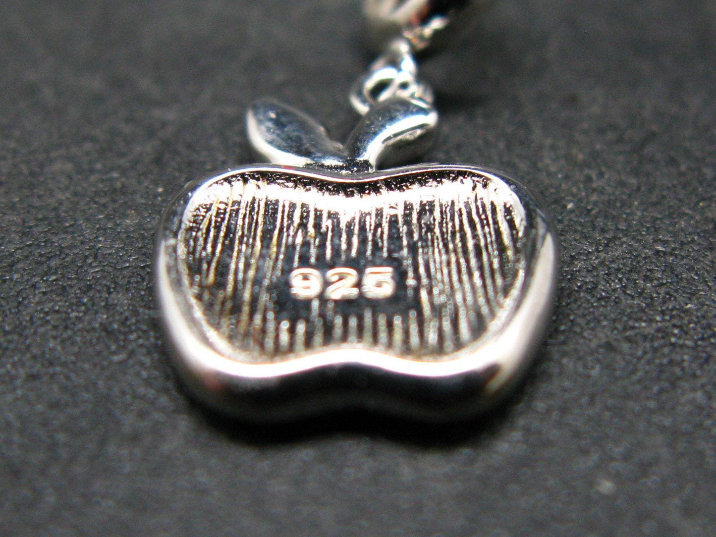 4.56 Billion Years Old Meteorite!!. Muonionalusta Meteorite Apple Silver Pendant from Sweden - 0.8"