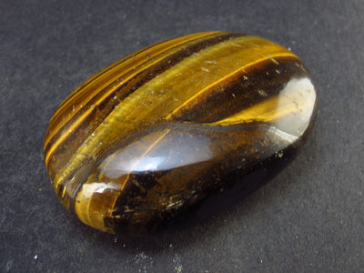 Golden Tiger Eye Tumbled Stone From South Africa - 2.2" - 71.9 Grams