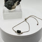 Alexandrite Adjustable Bracelet Raw Color Change Stone Silver Slider Bracelet June Birthstone Gift