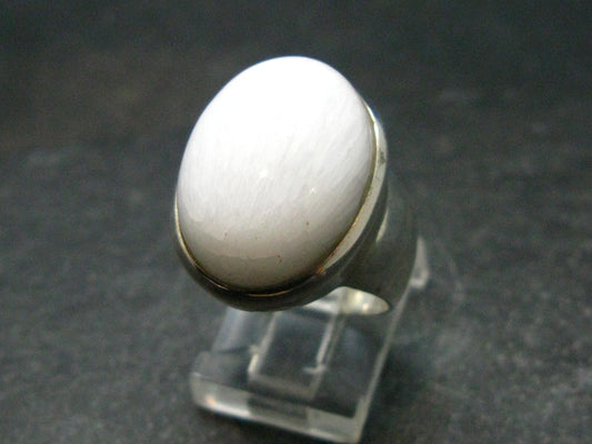 Scolecite Sterling Silver Ring From India - Size 7.50