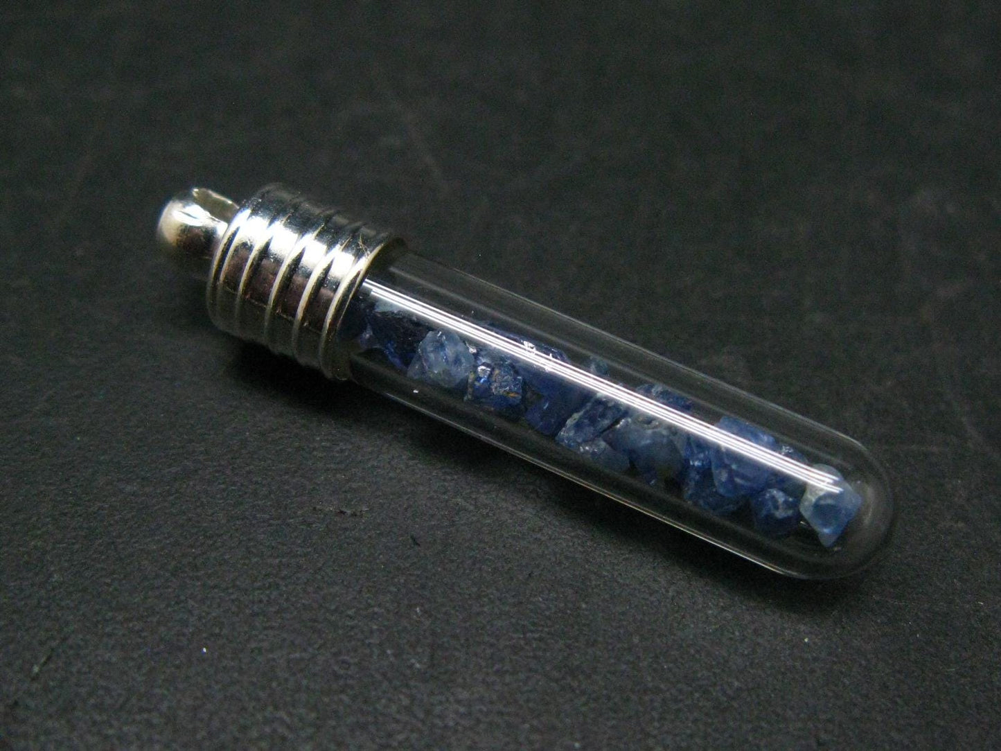 Rare Gem Benitoite Bottle Pendant From USA - 1.3"