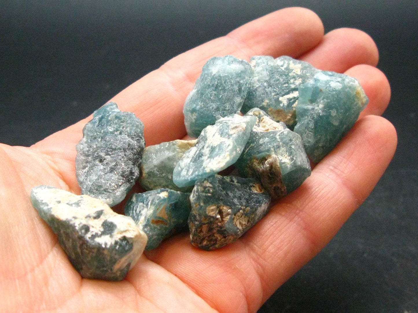 Lot of 10 Extremely Rare Grandidierite Gem Crystal From Madagascar - 231.25 Carats