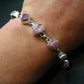 Pink Tanzanite Silver Bracelet From Tanzania - 7" - 15.7 Grams