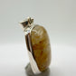 Golden Needle Inclusion Quartz Cushion Pendant – Natural Crystal in Sterling Silver