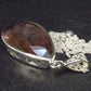 Rutilated Quartz Silver Pendant With Chain From Brazil - 1.8" - 10.7 Grams