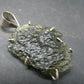 Moldavite Tektite Silver Pendant from Czech Republic - 1.6" - 3.00 Grams