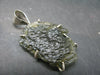 Moldavite Tektite Silver Pendant from Czech Republic - 1.6" - 3.00 Grams