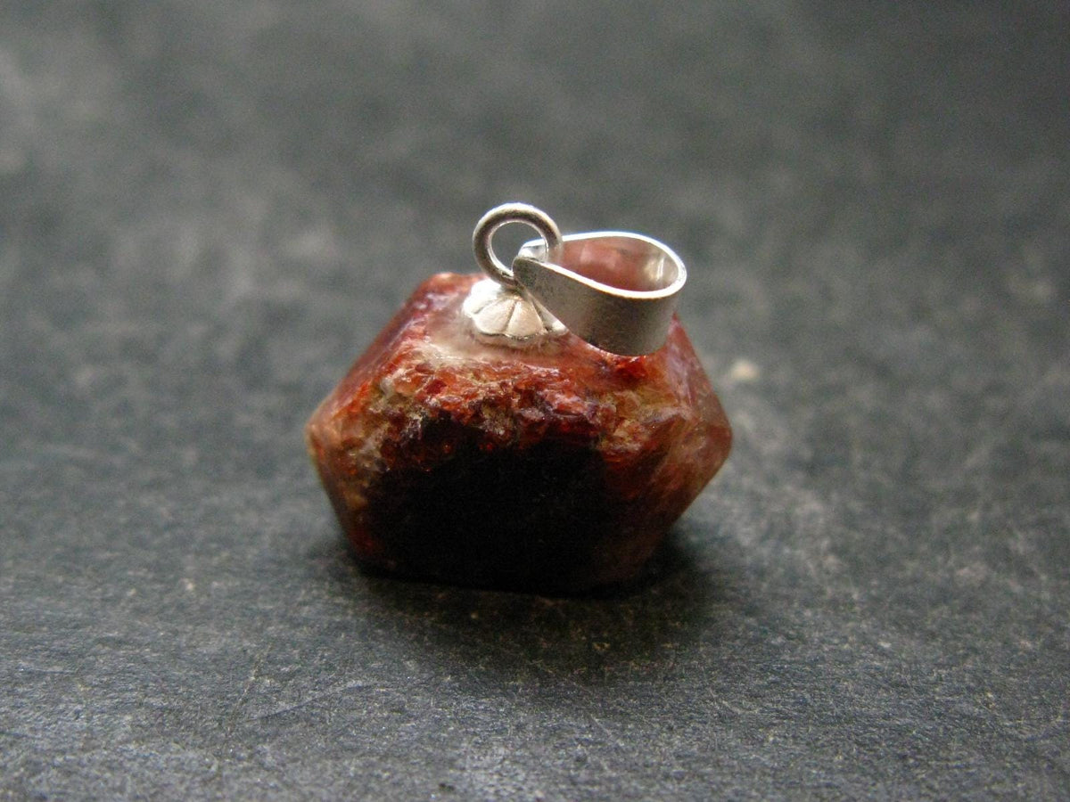 Rare Zircon Crystal Silver Pendant From Pakistan - 0.6" - 3.0 Grams