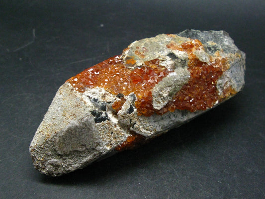 Spessartine Spessartite Garnet On Smoky Quartz Crystal From China - 4.1" - 204 Grams